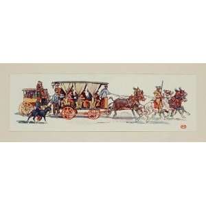  1911 Print Stagecoach Bullfight Spain Edward Penfield 