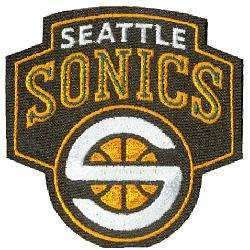 SEATTLE SUPERSONICS OFFICIAL NBA BASKETBALL TEAM PATCH  