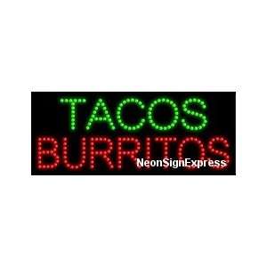  Tacos Burritos LED Sign 