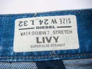 NWT Diesel Women Super Stretchy Skinny Jeans Livy 8W7  