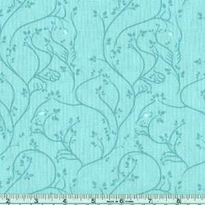  45 Wide Full Moon Forest Willow Breeze Turquoise Fabric 