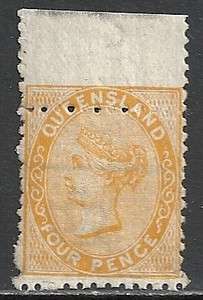 Queensland stamps 1879 SG 131 Misperforation MNH F/VF  