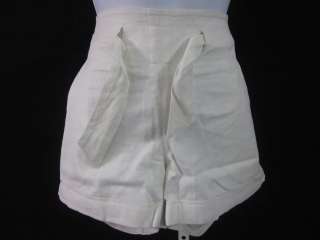 NWT SUNNER Ivory Linen Drawstring Shorts Size 0  