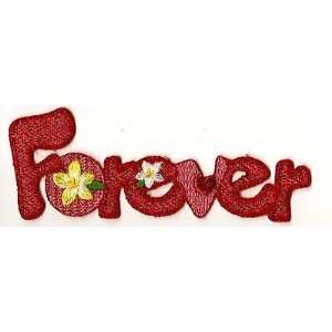 BUY 1 GET 1 OF SAME FREE/ Iron On Applique/FOREVER Flowers & Heart