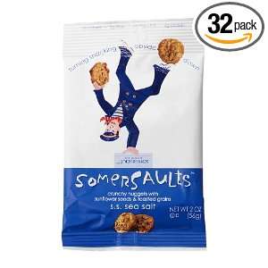 Somersaults Pacific Sea Salt Crunchy Nuggets, 2 Ounce Bag (Pack of 32 