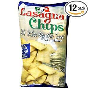 Lasagna Chips, A Kiss by the Sea Sea Salt Flavor, 5 Ounce Bags 