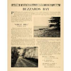  1905 Ad Buzzards Bay Marion Mass Horace S. Crowell Wood 