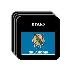 US State Flag   BYARS, Oklahoma (OK) Set of 4 Mini Mousepad Coasters