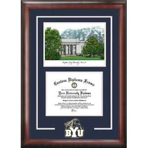 BYU Cougars Spirit Diploma Frame with Campus Image