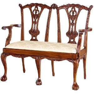   Chippendale Two Seater Settee with Ball and Claw Feet