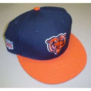  Reebok Chicago Bears Navy Blue Orange Vintage Fitted Hat 