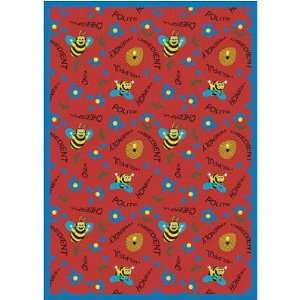  Red Bee Attitudes Rug Size 54 x 78