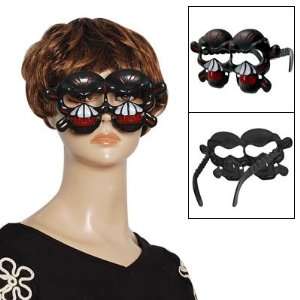 Amico Halloween Adult Red Teeth Skull Plastic Rim Eyeglasses Glasses 