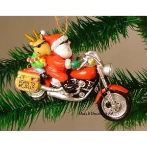   Santa Harley Motorcycle Hog Chopper Christmas Ornament