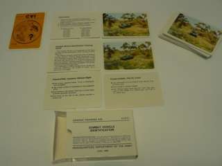 Military Surplus Vehicle ID Training Cards Collectible  