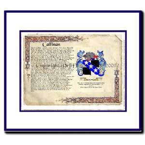  Callinan Coat of Arms/ Family History Wood Framed