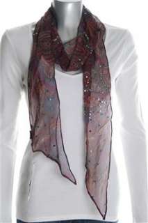 French Connection NEW Printed Silk Neck Decorative Scarf  