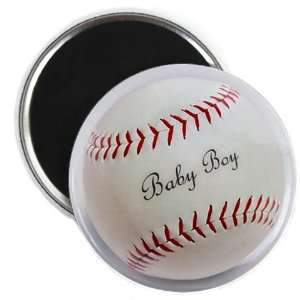  BABY BOY BASEBALL Newborn Gift 2.25 inch Fridge Magnet 