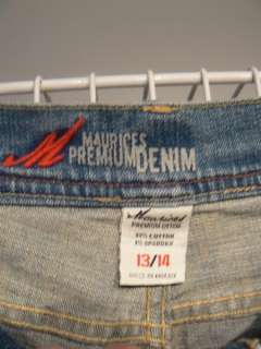 Maurices Premium Denim jeans 13 14 stretch  