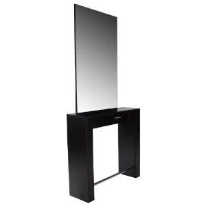    Charlotte Black Single Styling Station With Mirror Beauty
