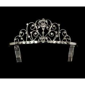  Silver Royal Rhinestone Crystal Bridal Tiara Jewelry
