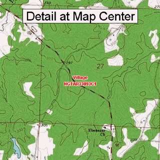  USGS Topographic Quadrangle Map   Village, Arkansas 