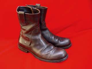 authentic BUTTERO ITALY dark brown leather ankle BOOTS 43 10.5 