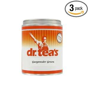 dr. teas Gun Powder Green, 3.2 Ounce Tins (Pack of 3)  