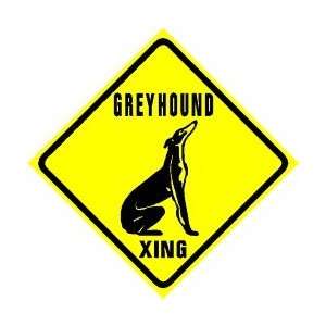  GREYHOUND CROSSING sign * street dog race