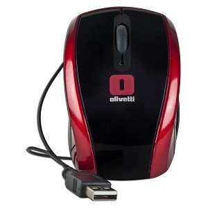  Olivetti LM8835 3 Button USB Optical Scroll Mouse (Red 