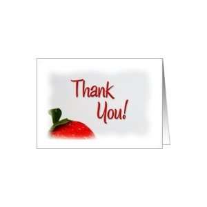  Thank You Sweet Watercolor Strawberry Card Card Health 