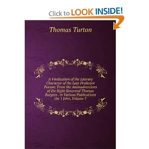   . in Various Publications On 1 John, Volume 7 Thomas Turton Books