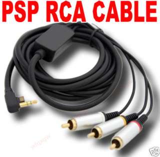 NEW AV RCA VIDEO CABLE FOR ANY SONY PSP 2000 3000 TO TV  