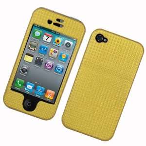 Gold Carbon Fiber Fabric Snap on Hard Skin Shell Cover Case for Apple 