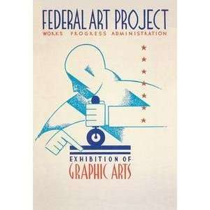  Vintage Art Federal Art Project Exhibition of Graphic Arts 