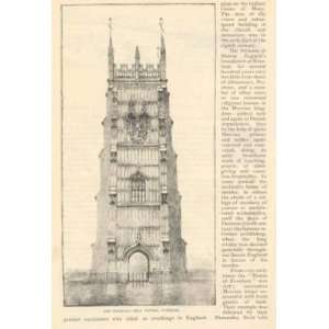  1892 England Evesham Tower Abbey Middle Littleton 
