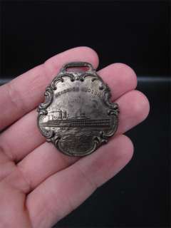 Stear Hendrick Hudson River Steamboat Pocket Watch FOB  