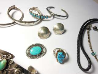 HUGE LOT OLD INDIAN SILVER JEWELRY 400 + GRAMS $❶NR  
