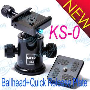 KS 0 Pro Camera Tripod Ball Head universal + Quick Release for Benro 