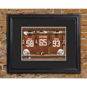  Personalized College Locker Room Print with Matted Frame 