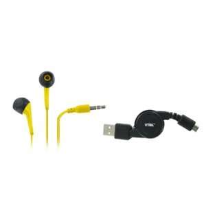 EMPIRE Motorola DROID Fighter 3.5mm Stereo Earbud Headphones (Yellow 