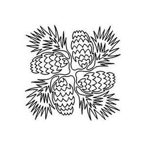  Quilt Stencil Pine Cones   3 Pack