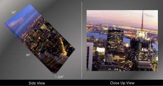Framed Huge 3 Panel City Skyline Manhattan   New York  