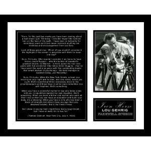  Lou Gehrig New York Yankees MLB Framed Photograph with 