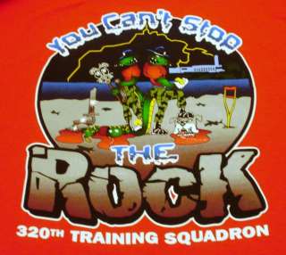 SHIRT YOU CANT STOP THE ROCK 320TH TRAINING SQUADRON LARGE COTTON 