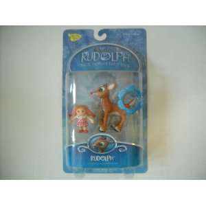   Reindeer Figure with Light Up Nose and Misfit Doll 