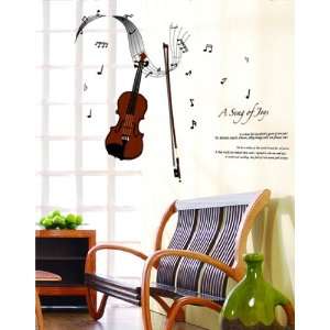  Large a Song of Joys Music Guitar Wall Sticker Decal for 