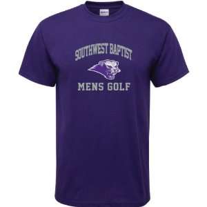  Southwest Baptist Bearcats Purple Mens Golf Arch T Shirt 
