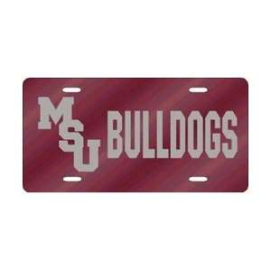  Mississippi State Bulldogs Red Laser Cut License Plate 