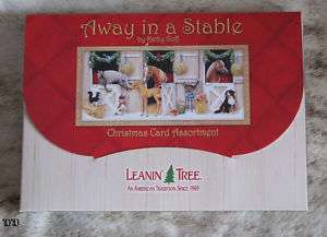 LEANIN TREE AWAY IN A STABLE CHRISTMAS CARDS  